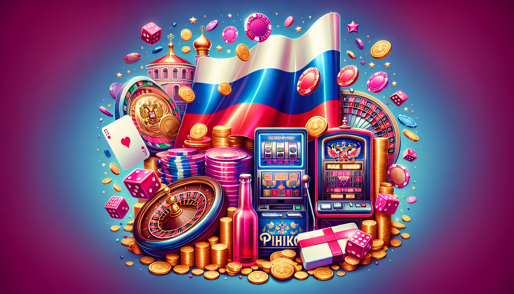 Логотип онлайн казино Пинко на темном фоне